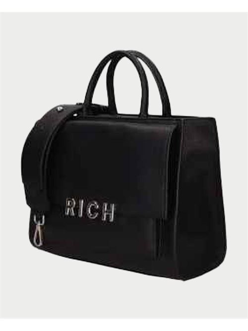 Sac ? main John Richmond avec logo JOHN RICHMOND | RWA24079BOBLACK/SILVER